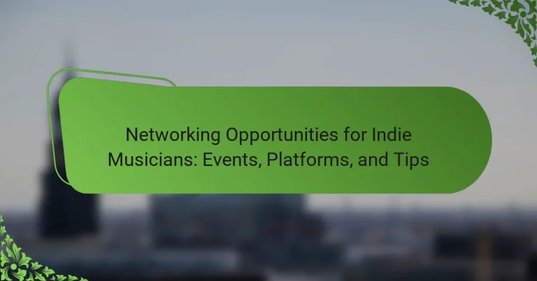 Networking Opportunities for Indie Musicians: Events, Platforms, and Tips