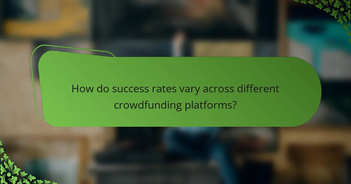 How do success rates vary across different crowdfunding platforms?
