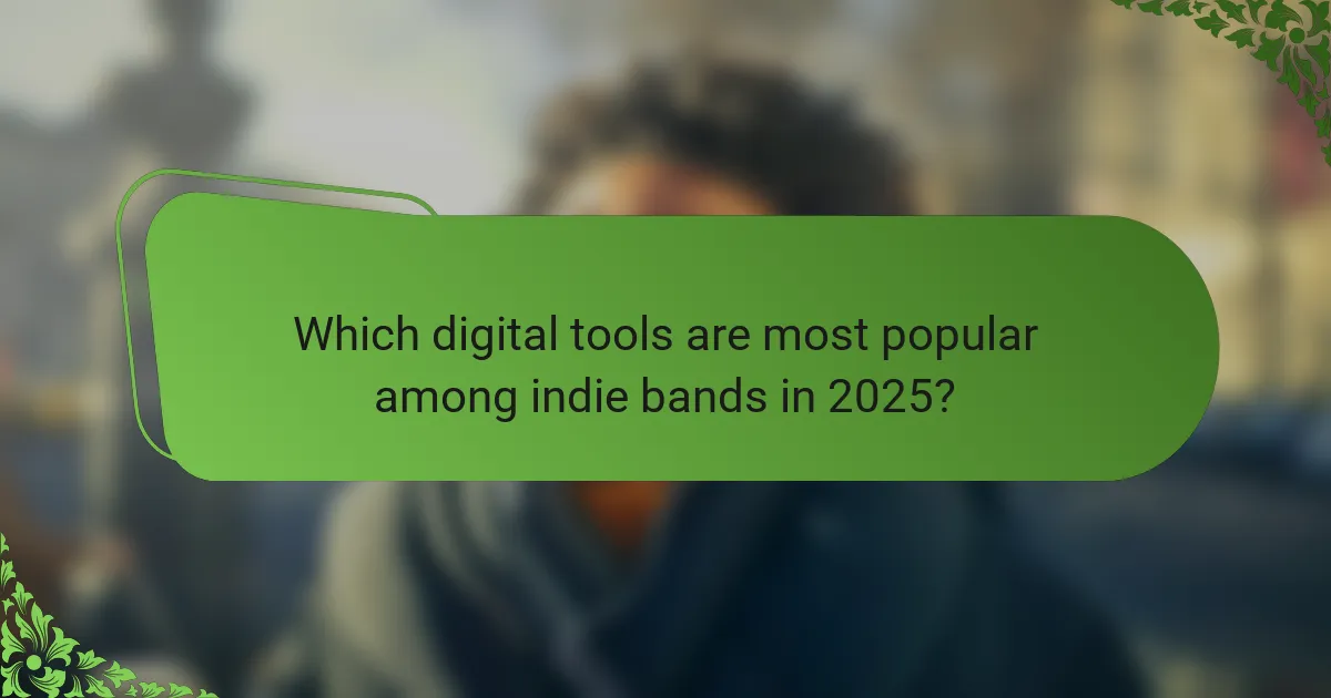 Which digital tools are most popular among indie bands in 2025?
